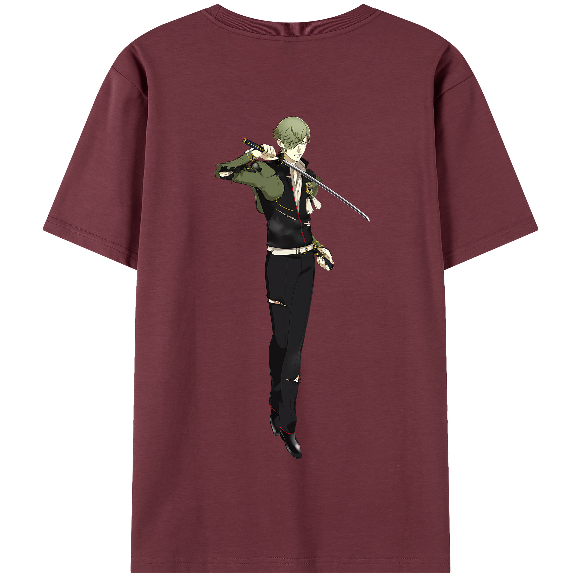 （画像用） 刀剣乱舞 Touken Ranbu 綿100％半袖Tシャツ（背面プリント）